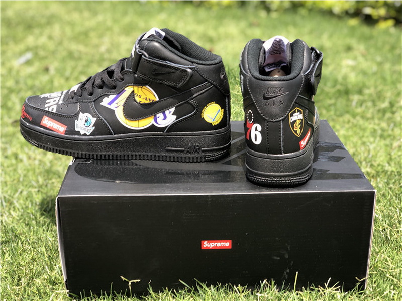 Authentic Nike Air Force X Supreme X NBA Black